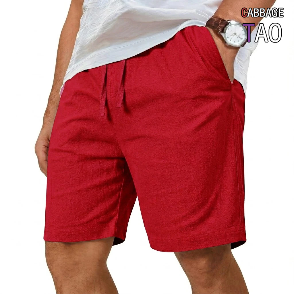 Oversized Cotton Linen Shorts  - Short Linen Drawstring recension och pris