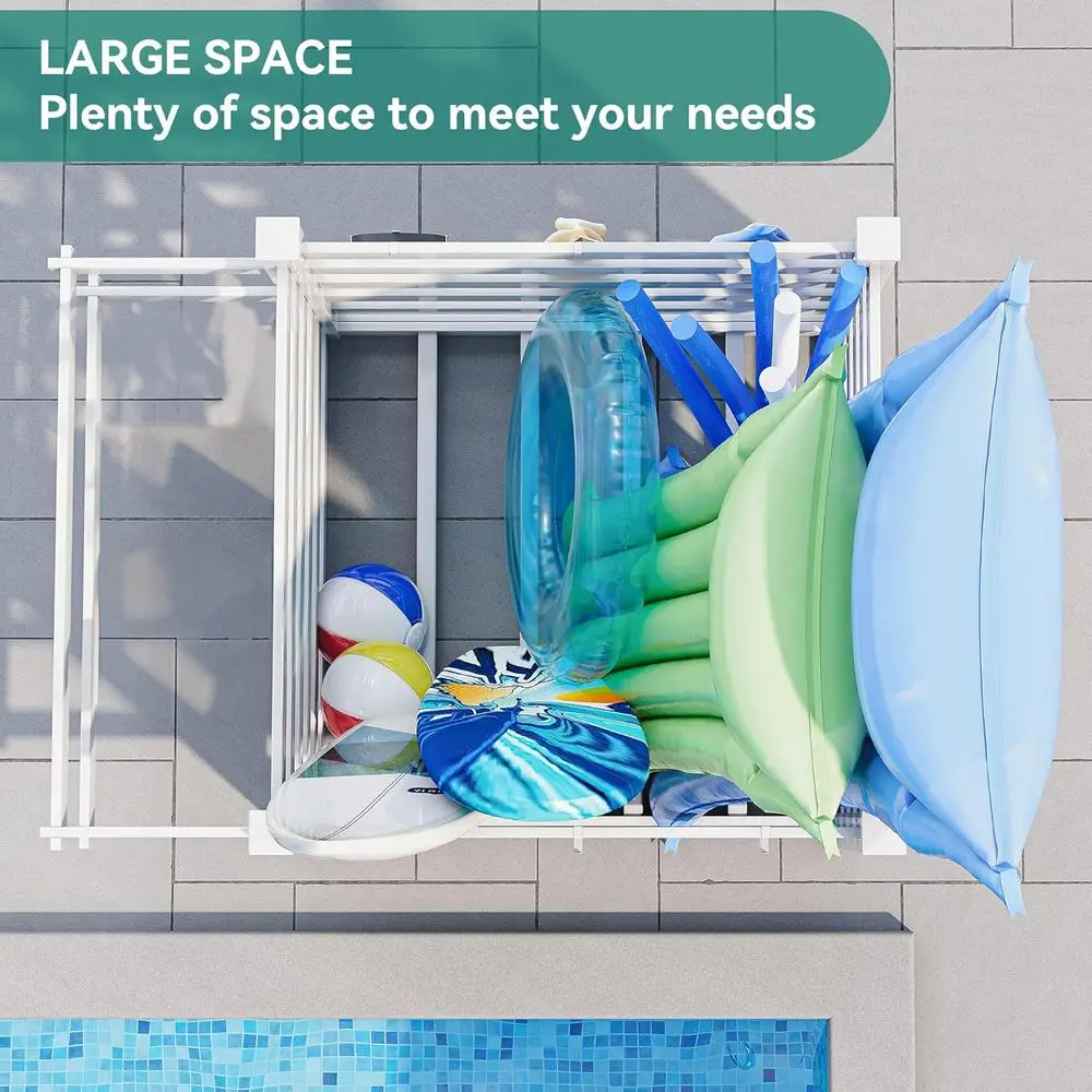 Pool Storage Bin with Towel Ra - Beach Towel Large recension och pris