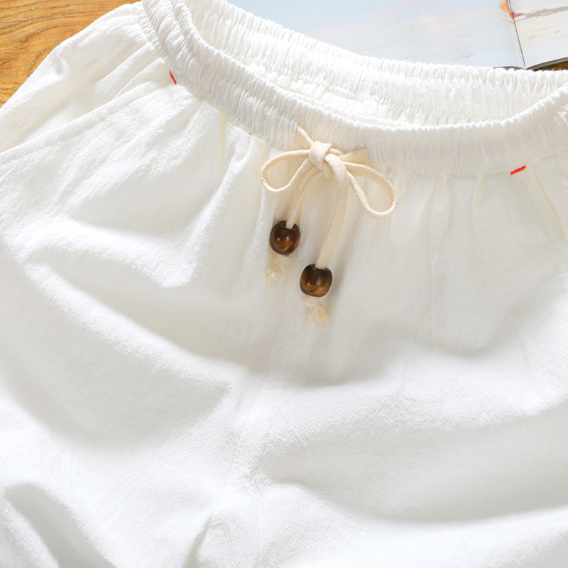 Brand men's summer fashion sol - Short Linen Drawstring recension och pris