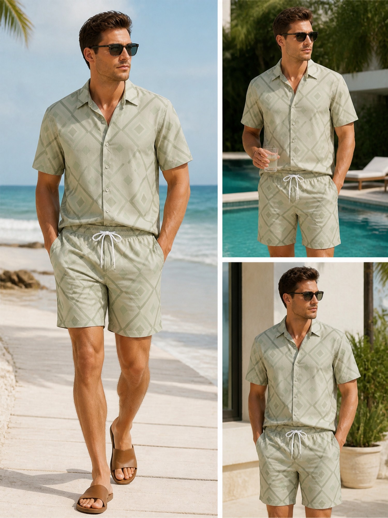 Mens Floral Short Sleeve Shirt - Resort Shirt Floral recension och pris
