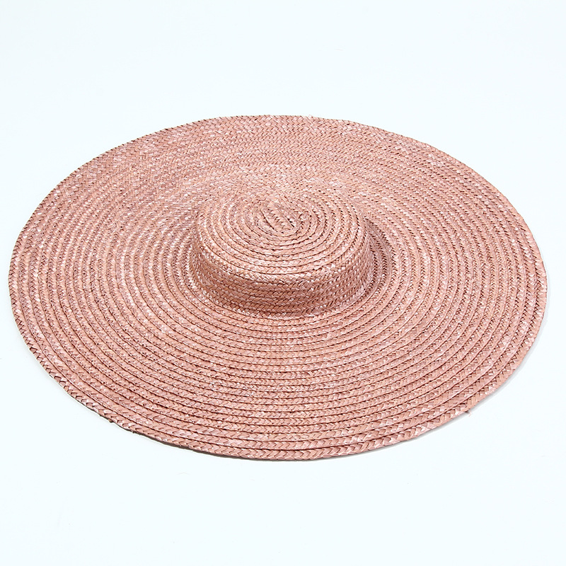 15cm Wide Brim Straw Hat Flat  - Bucket Hat Straw recension och pris