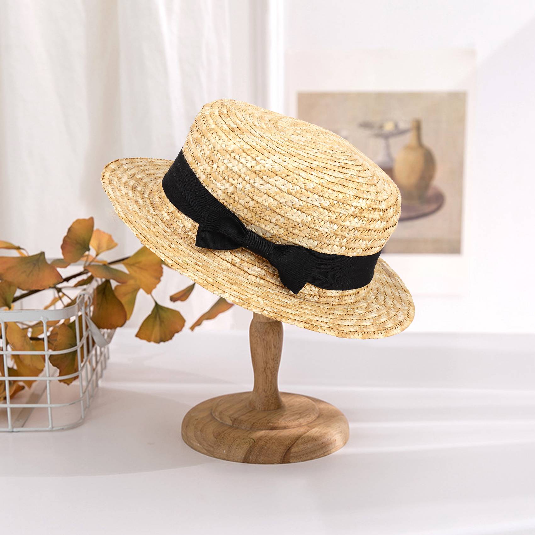 Cute Child Girls Straw Hat Bow - Bucket Hat Straw recension och pris