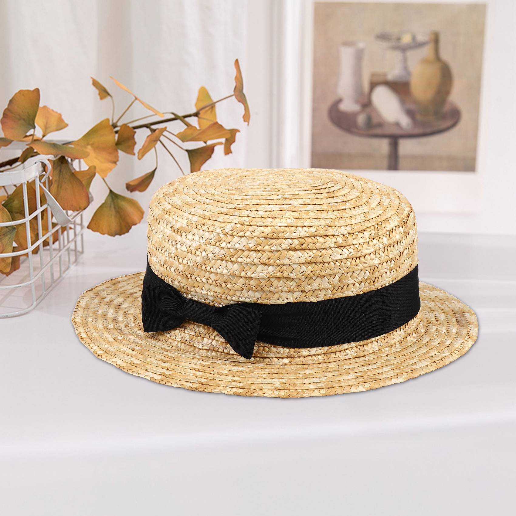 Cute Child Girls Straw Hat Bow - Bucket Hat Straw recension och pris