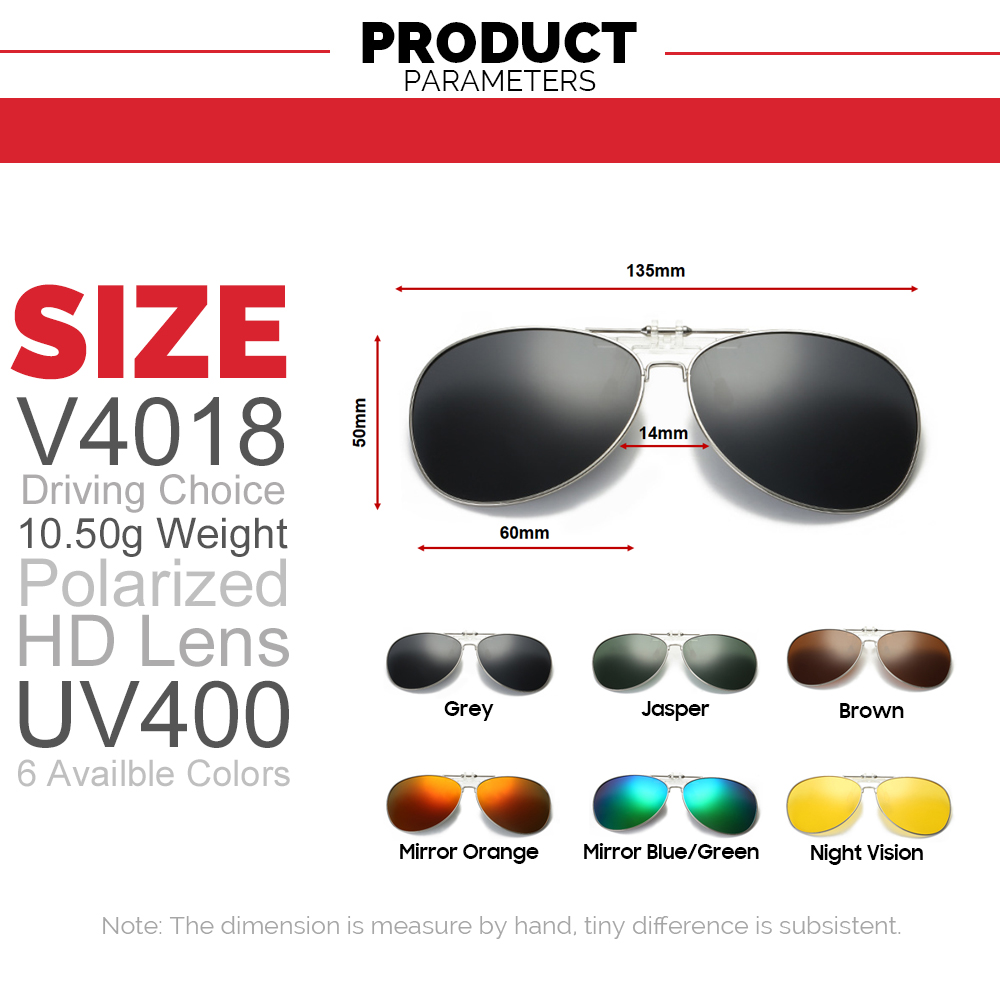 Oversized Pilot Clip on Sungla - Sunglasses Aviator Polarized recension och pris