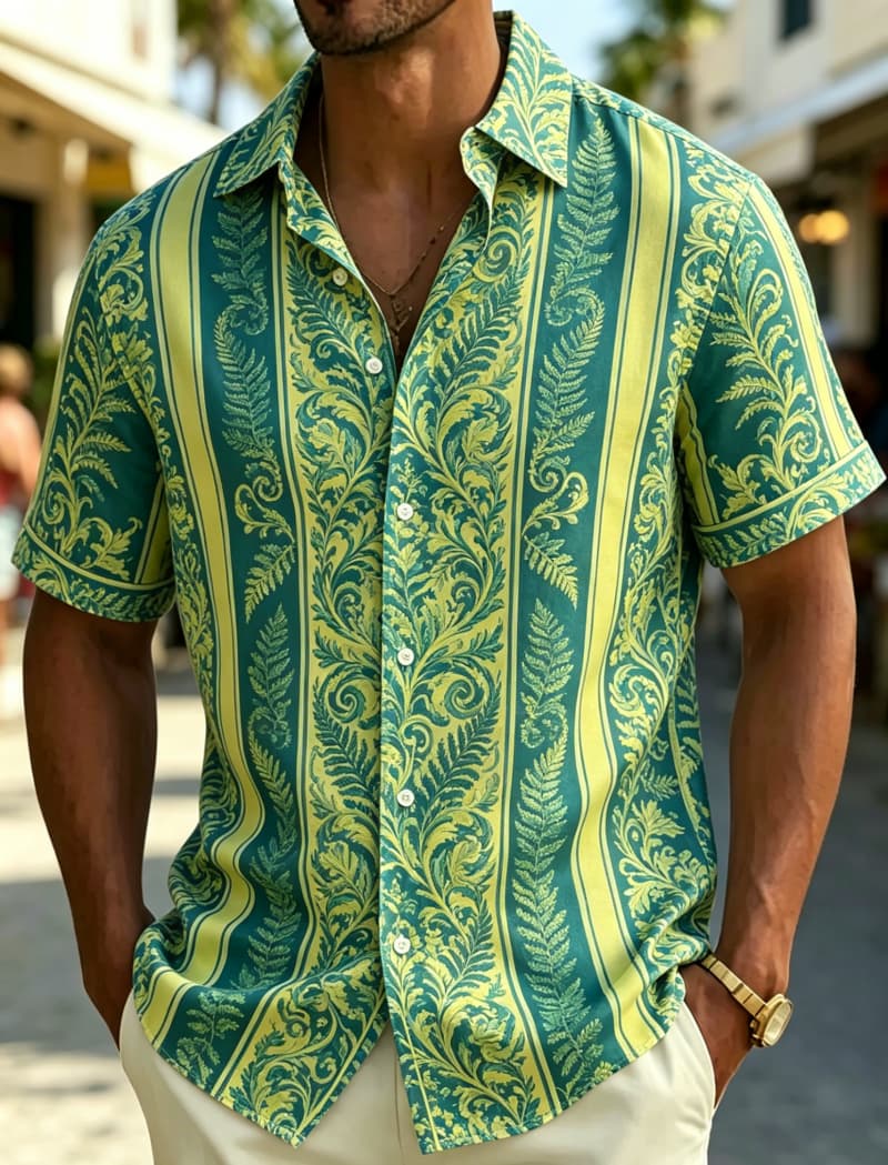 Men's Short Sleeve Shirt Lapel - Resort Shirt Floral recension och pris