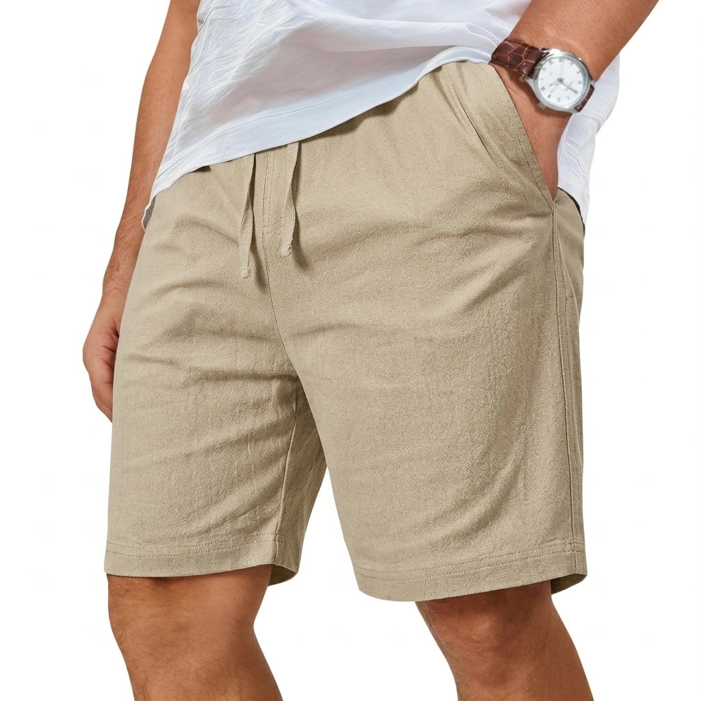 Oversized Cotton Linen Shorts  - Short Linen Drawstring recension och pris